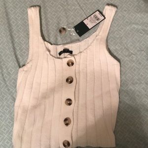 Sweater crop tank